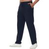 imageWiWi Sweatpants for Mens Workout Gym Pants Lightweight Track Pant with Pockets Drawstring SXXLDark Navy