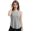 imageWiWi Tank Tops for Women Sleeveless Pajama TShirt Tanks Loungewear Basic Shirts Viscose from Bamboo SXXLBheather Grey