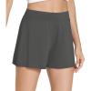 imageWiWi Viscose from Bamboo Pajama Shorts for Women Soft Casual Sleep Wide Leg Lounge Bottoms Pj SXXLIron Grey