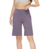 imageWiWi Viscose from Bamboo Soft Sleep Shorts for Women Short Pants Pajama Bottoms Lounge Plus SizeViolet