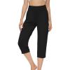 imageWiWi Viscose from Bamboo Womens Capri Pajama Pants Lounge Casual Bottoms Cute Capris SXXLBlack