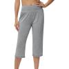 imageWiWi Viscose from Bamboo Womens Capri Pajama Pants Lounge Casual Bottoms Cute Capris SXXLHeather Grey