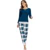 Peacock Blue+navy/Green Plaid