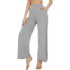 imageWiWi Womens Casual Wide Leg Palazzo Pants Comfy Lounge Pajama Bottoms Viscose from Bamboo Yoga Sweatpants SXXLCheather Grey