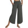 imageWiWi Womens Lounge Pants Wide Leg Yoga Bottoms Soft High Waist Sweatpants with Pockets Viscose from Bamboo SXXLCharcoal