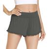 imageWiWi Womens Pajama Shorts Loose Comfy Pajamas Bottoms Lightweight Viscose from Bamboo Sleepwear SXXLAiron Grey