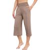 imageWiWi Womens Yoga Pants Comfy Casual Capri Bottoms with Pockets Sweatpants Wide Leg Capris Lounge Pant SXXLCamel