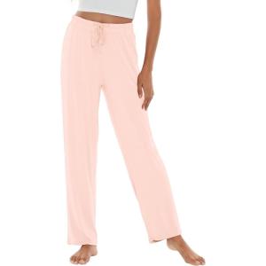 imageWiWi Pajama Pants for Women Viscose from Bamboo Soft Wide Leg Sweatpants Drawstring Bottoms Sleep Pj Pant SXXLApale Pink