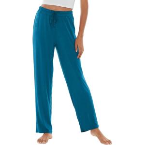 imageWiWi Pajama Pants for Women Viscose from Bamboo Soft Wide Leg Sweatpants Drawstring Bottoms Sleep Pj Pant SXXLAteal Blue