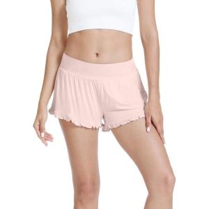 imageWiWi Sleep Shorts for Women Soft Yoga Bottoms Wide Leg Lounge Pj Short Pants Viscose from Bamboo SXXLLight Grey