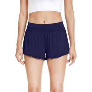 imageWiWi Sleep Shorts for Women Soft Yoga Bottoms Wide Leg Lounge Pj Short Pants Viscose from Bamboo SXXLNavy
