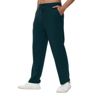 imageWiWi Sweatpants for Mens Workout Gym Pants Lightweight Track Pant with Pockets Drawstring SXXLDeep Teal