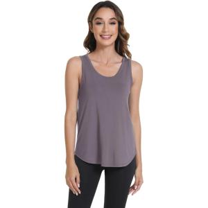 imageWiWi Tank Tops for Women Sleeveless Pajama TShirt Tanks Loungewear Basic Shirts Viscose from Bamboo SXXLAdark Grey