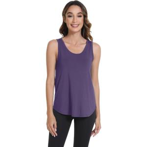 imageWiWi Tank Tops for Women Sleeveless Pajama TShirt Tanks Loungewear Basic Shirts Viscose from Bamboo SXXLAlavender