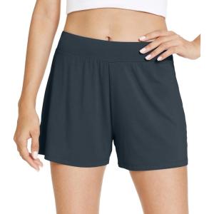 imageWiWi Viscose from Bamboo Pajama Shorts for Women Soft Casual Sleep Wide Leg Lounge Bottoms Pj SXXLMidnight Blue