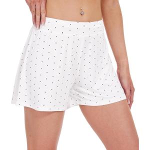 imageWiWi Viscose from Bamboo Pajama Shorts for Women Soft Casual Sleep Wide Leg Lounge Bottoms Pj SXXLWhiteBlack Dots