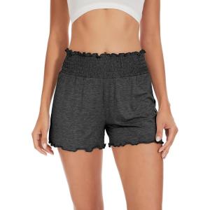 imageWiWi Viscose from Bamboo Pajama Shorts for Women Soft Sleep Boxers High Waisted Lounge Short Pj Bottoms SXXLCharcoal Heather