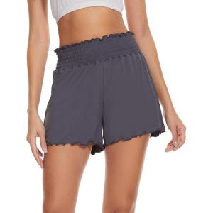 imageWiWi Viscose from Bamboo Pajama Shorts for Women Soft Sleep Boxers High Waisted Lounge Short Pj Bottoms SXXLDark Grey