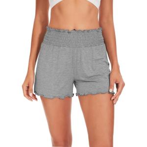 imageWiWi Viscose from Bamboo Pajama Shorts for Women Soft Sleep Boxers High Waisted Lounge Short Pj Bottoms SXXLHeather Grey