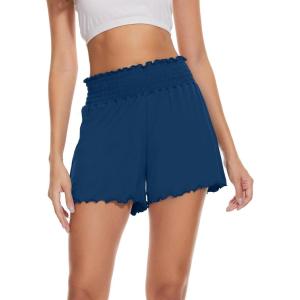 imageWiWi Viscose from Bamboo Pajama Shorts for Women Soft Sleep Boxers High Waisted Lounge Short Pj Bottoms SXXLInk Blue