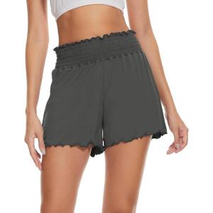 imageWiWi Viscose from Bamboo Pajama Shorts for Women Soft Sleep Boxers High Waisted Lounge Short Pj Bottoms SXXLIron Grey