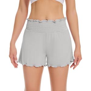 imageWiWi Viscose from Bamboo Pajama Shorts for Women Soft Sleep Boxers High Waisted Lounge Short Pj Bottoms SXXLLight Grey