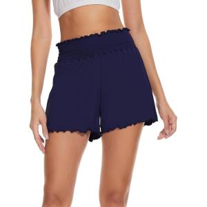 imageWiWi Viscose from Bamboo Pajama Shorts for Women Soft Sleep Boxers High Waisted Lounge Short Pj Bottoms SXXLNavy