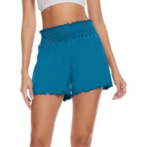 imageWiWi Viscose from Bamboo Pajama Shorts for Women Soft Sleep Boxers High Waisted Lounge Short Pj Bottoms SXXLTeal Blue