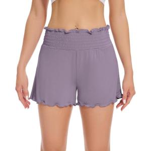 imageWiWi Viscose from Bamboo Pajama Shorts for Women Soft Sleep Boxers High Waisted Lounge Short Pj Bottoms SXXLViolet