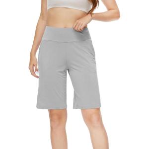 imageWiWi Viscose from Bamboo Soft Sleep Shorts for Women Short Pants Pajama Bottoms Lounge Plus SizeLight Grey