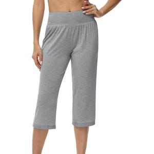 imageWiWi Viscose from Bamboo Womens Capri Pajama Pants Lounge Casual Bottoms Cute Capris SXXLHeather Grey