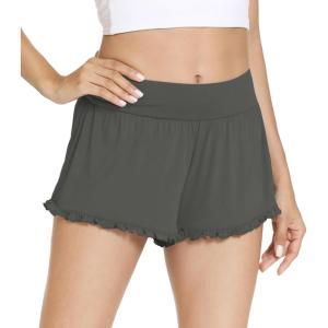 imageWiWi Womens Pajama Shorts Loose Comfy Pajamas Bottoms Lightweight Viscose from Bamboo Sleepwear SXXLAiron Grey
