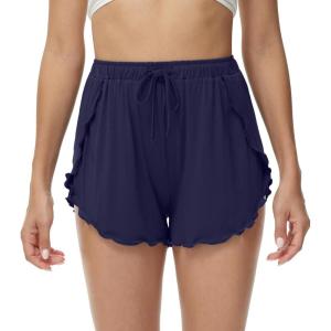 imageWiWi Womens Pajama Shorts Loose Comfy Pajamas Bottoms Lightweight Viscose from Bamboo Sleepwear SXXLBnavy