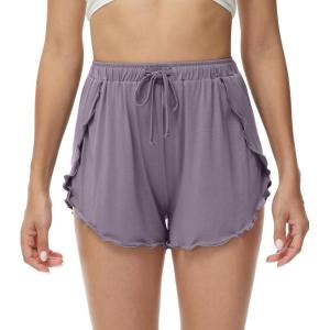 imageWiWi Womens Pajama Shorts Loose Comfy Pajamas Bottoms Lightweight Viscose from Bamboo Sleepwear SXXLBviolet
