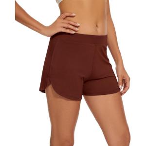 imageWiWi Womens Summer Pajamas Shorts Viscose from Bamboo Lightweight Pajama Bottoms SXXLChocolate Brown