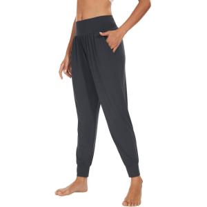 imageWiWi Womens Viscose from Bamboo Joggers Casual Pajama Pants Loose Yoga Bottoms Comfy Lounge Sweatpants with Pockets SXXLCharcoal