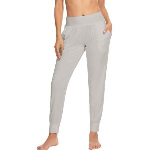 imageWiWi Womens Viscose from Bamboo Joggers Casual Pajama Pants Loose Yoga Bottoms Comfy Lounge Sweatpants with Pockets SXXLOat Milk