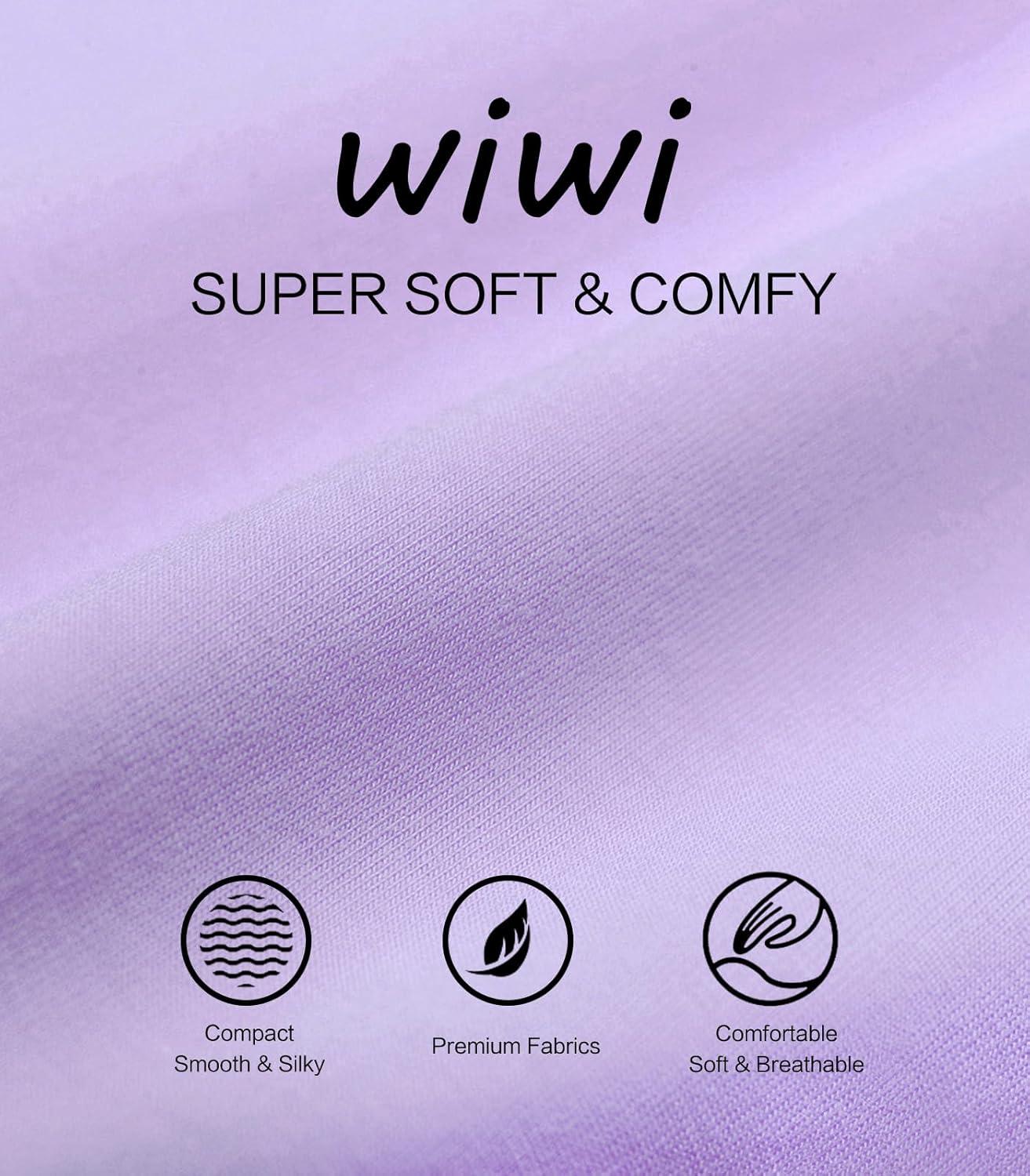imageWiWi Bamboo Viscose Pajama Set for Women Soft Long Sleeve Top with Pants Sleepwear 2 Piece Pjs Sets Sleepwear SXXLTaro Purple