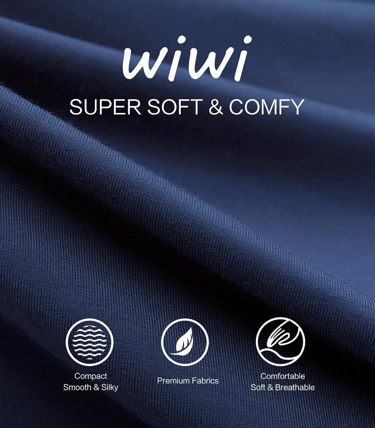 imageWiWi Jogger Pant for Women High Waist Yoga Pants Soft Comfy Viscose from Bamboo Womens Pajama Bottoms SXXLNavy Blue