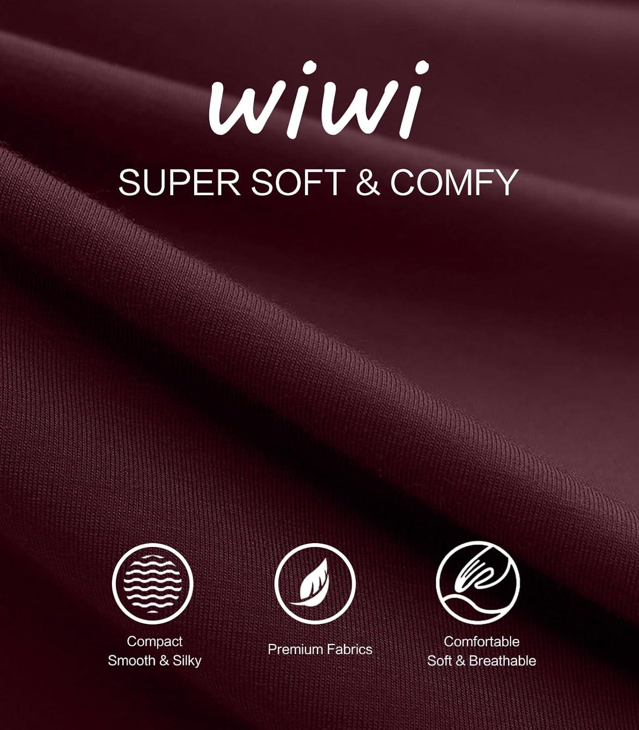 imageWiWi Pajamas for Women Long Sleeve Sleepwear with Pants Set Soft Casual Pj Warm Lounge Sets SXXLAbrownish Red
