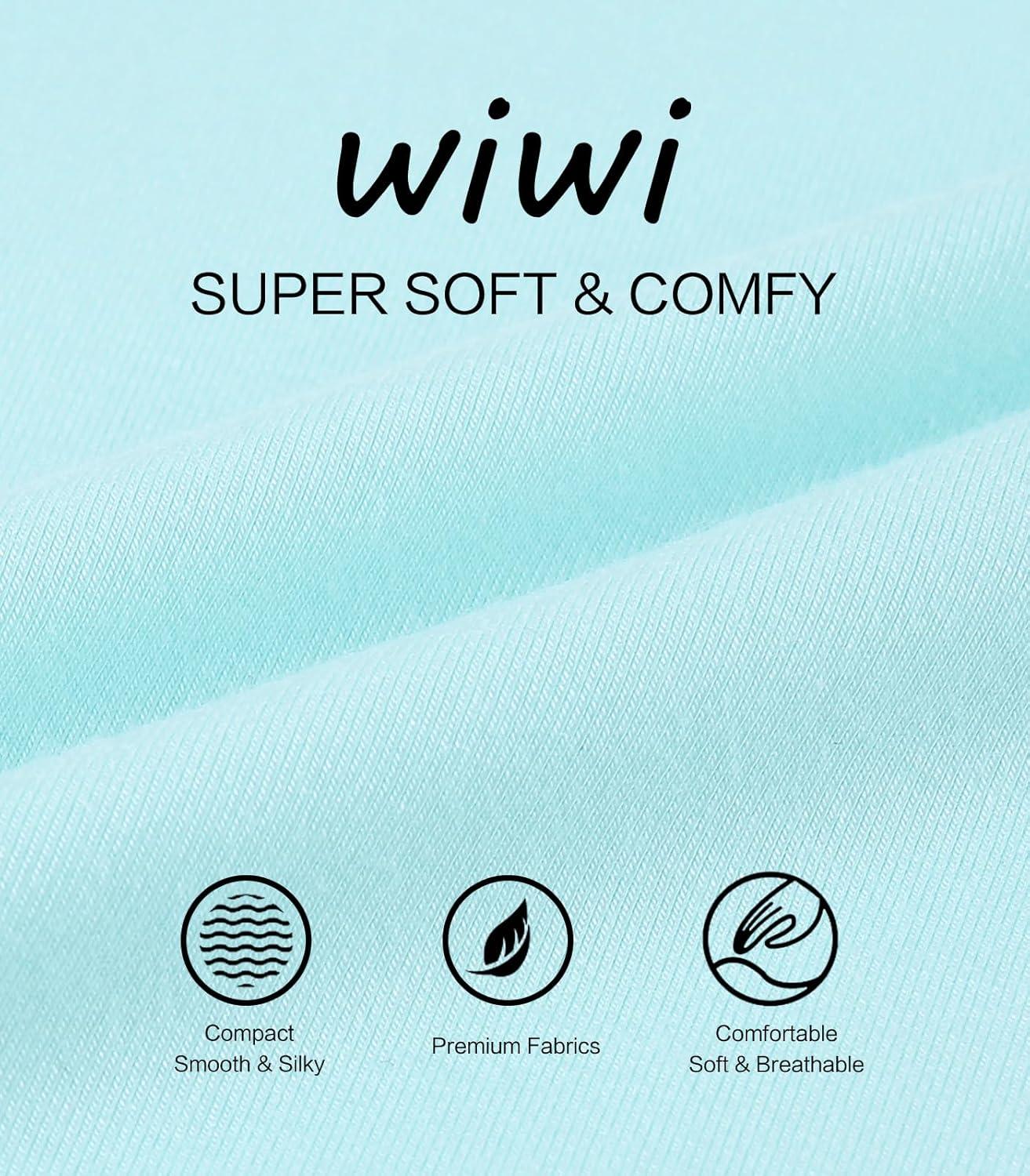 imageWiWi Pajamas for Women Long Sleeve Sleepwear with Pants Set Soft Casual Pj Warm Lounge Sets SXXLBaqua