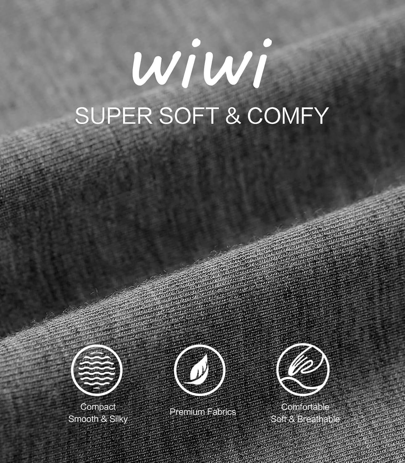 imageWiWi Viscose from Bamboo Pajama Set for Women 2 Pieces Long Sleeve Loungwear Soft Sleepwear Loose Comfy Pj Sets Pockets SXXLAdark Heather GreyBlack