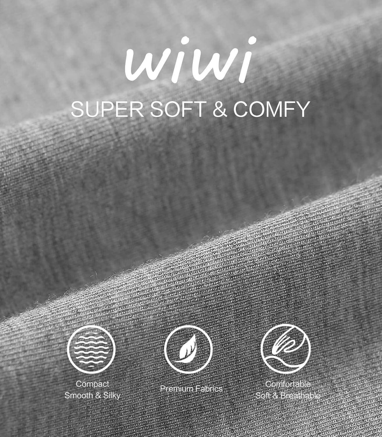 imageWiWi Viscose from Bamboo Pajama Set for Women 2 Pieces Long Sleeve Loungwear Soft Sleepwear Loose Comfy Pj Sets Pockets SXXLBheather Grey