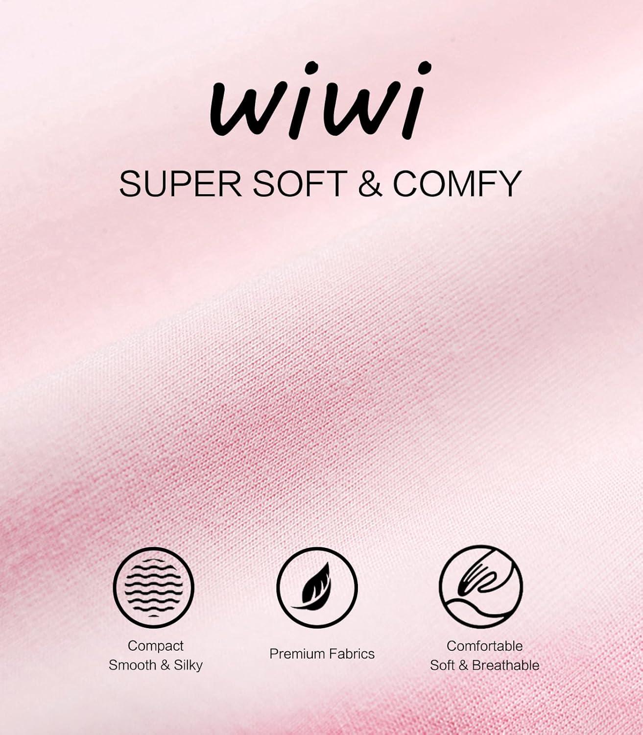 imageWiWi Viscose from Bamboo Pajama Set for Women 2 Pieces Long Sleeve Loungwear Soft Sleepwear Loose Comfy Pj Sets Pockets SXXLBpink