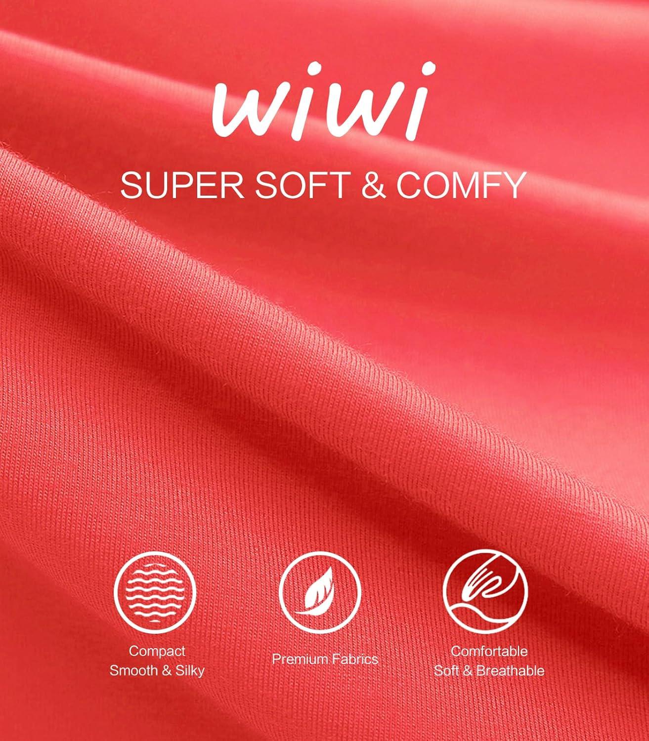 imageWiWi Viscose from Bamboo Pajamas Set for Women Soft Long Sleeve Pj Sleepwear Knit Jammies Pants Lounge Sets Loungewear SXXLAcoral