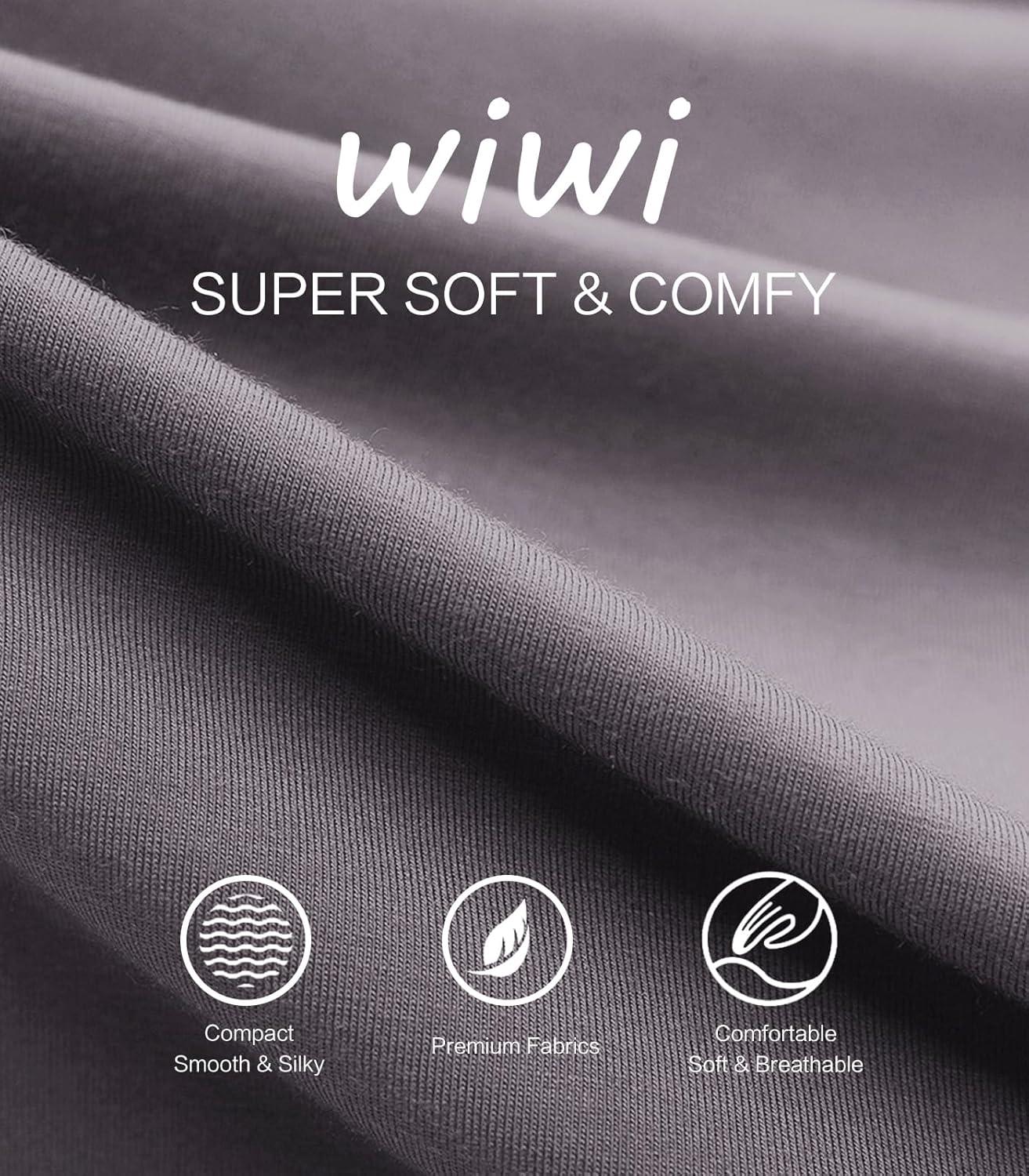 imageWiWi Viscose from Bamboo Pajamas Sets for Women Soft Long Sleeve Sleepwear and Pants Pjs Lounge Set Loungewear SXXLPurplish Grey