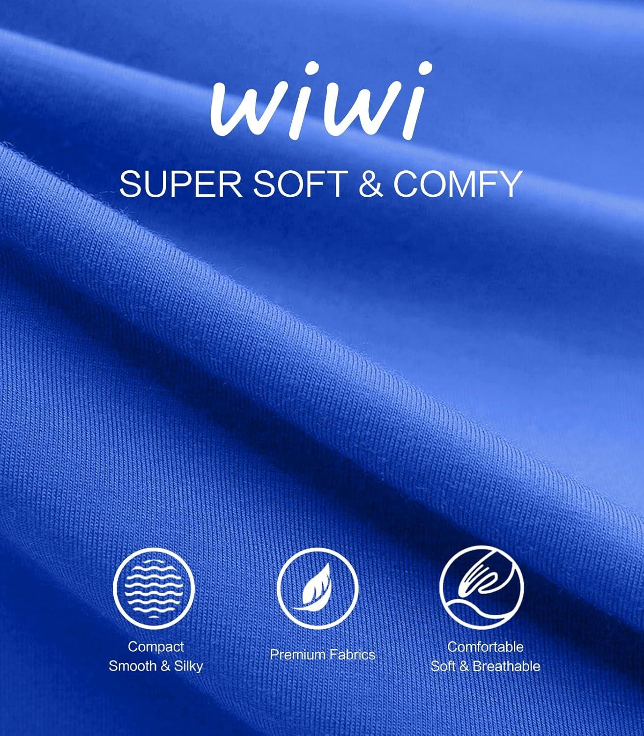 imageWiWi Viscose from Bamboo Tank Nightgown for Women UNeck Summer Sleeveless Sleep Shirts SXXLAbright Blue