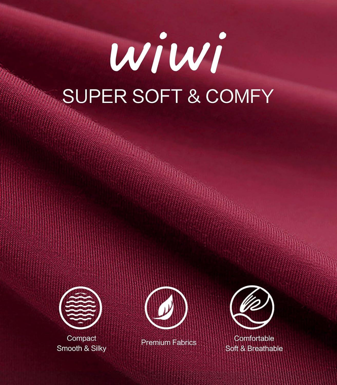 imageWiWi Viscose from Bamboo Tank Nightgown for Women UNeck Summer Sleeveless Sleep Shirts SXXLBwine
