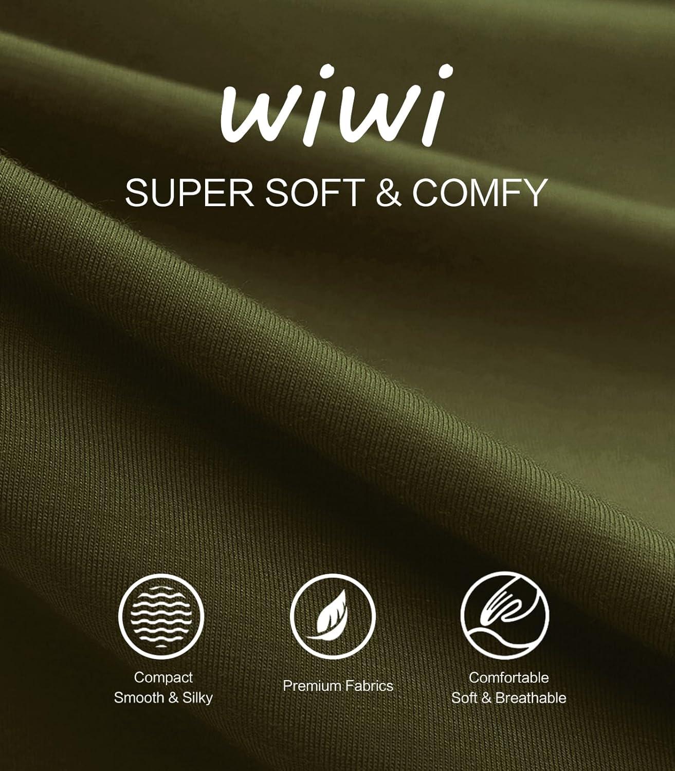 imageWiWi Viscose from Bamboo Womens Long Sleeve Pajama Sets Sleepwear with Jogger Pajamas Pants Soft Lounge Set Loungewear SXXLDark Army Green