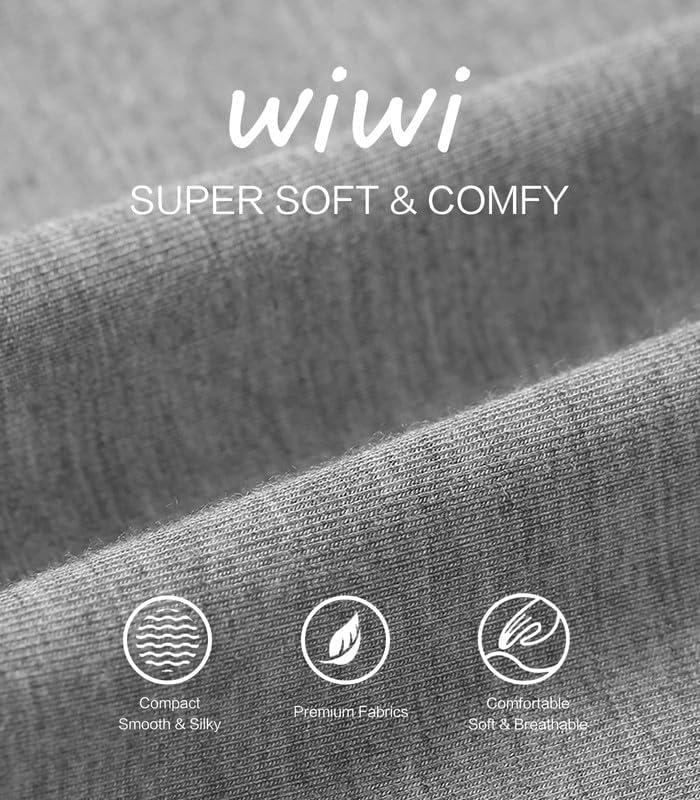 imageWiWi Womens Pajamas Set Sleepwear Loungewear Long Sleeve Pajama Sets Soft Pjs Viscose from Bamboo 2 Piece PJ SXXLDheather Grey